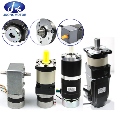 Jkongmotor 28mm-130mm/ قدرت 10W-2000W/ CE RoHS / قابل تنظیم / BLDC موتورهای DC بدون برس با کنترل گیربکس