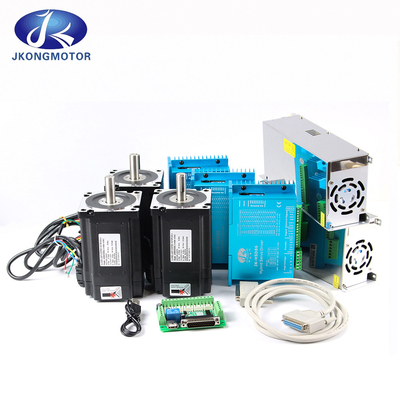 Jkongmotor Nema 11 17 23 24 34 مجموعه هیبریدی حلقه بسته موتور مرحله ای حلقه بسته یکپارچه با رمزگذاری / ترمز / گیربکس