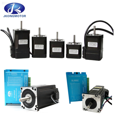 Jkongmotor Nema 11 17 23 24 34 مجموعه هیبریدی حلقه بسته موتور مرحله ای حلقه بسته یکپارچه با رمزگذاری / ترمز / گیربکس