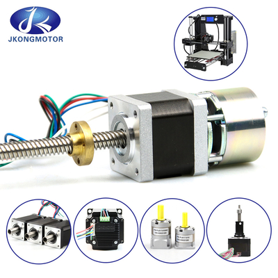 Jkongmotor OEM ODM Nema 8 11 14 17 23 24 34 12v 24v موتور خطی مرحله ای الکتریکی 4 6 سربو اکتواتور موتور