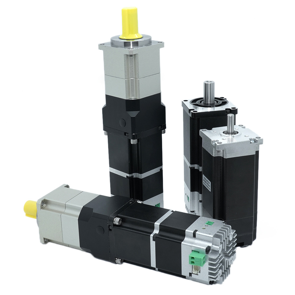 Jkongmotor 48VDC 1.27nm 400W RS485 Canopen DC Servo Motor یکپارچه با راننده همراه با ترمز یا گیربکس