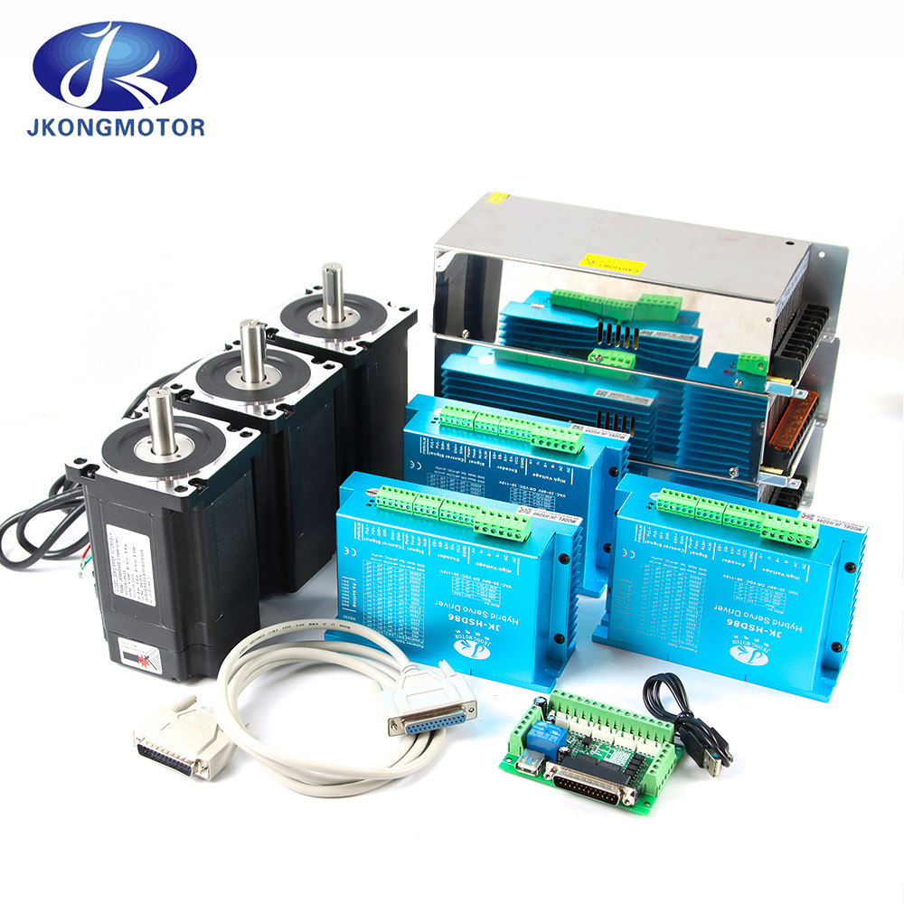 Jkongmotor Torque High 12Nm Nema34 موتور خطی مرحله ای با حلقه بسته برای ماشین سکس با رمزگذاری و راننده