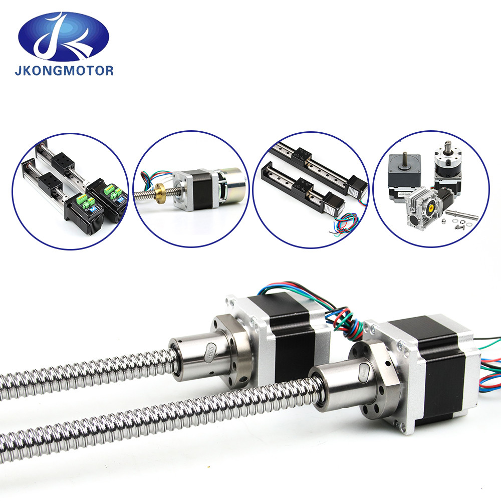 Jkongmotor موتور خطی مرحله ای Nema 11 17 23 34 موتور خطی الکتریکی با بیل پیچ دوام دار